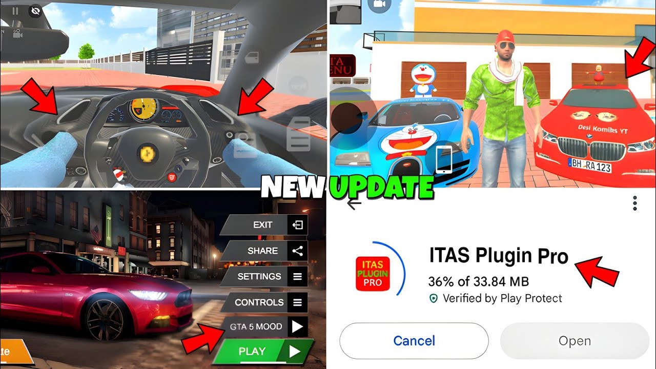 Indian thef auto simulator new update 🤯+New GTA 5 Mood Future And All New Secret Future+Cheat Codes