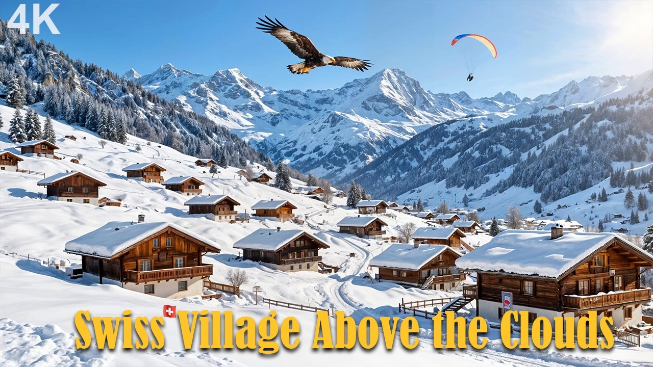 Life in Isolated Swiss Villages During Winter | Mürren After Heavy Snow 4K