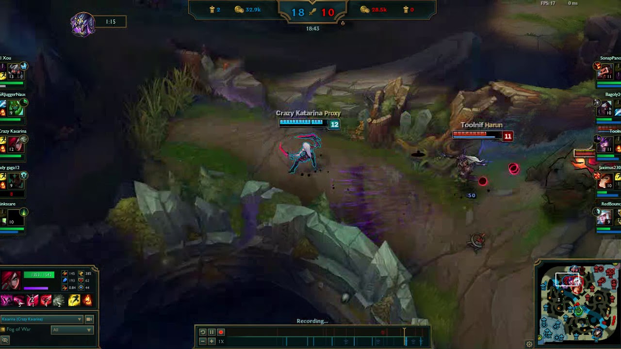 Katarina 1vs5 pentakill outplay