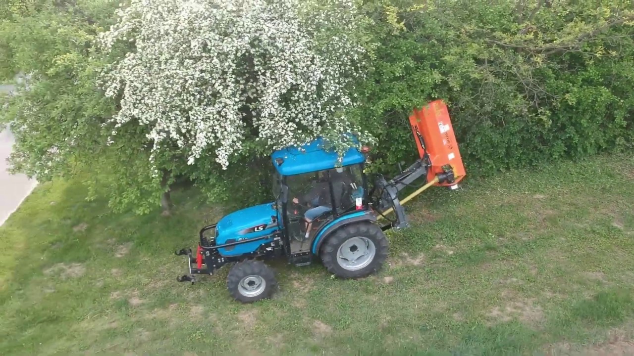 Praca kosiarką bijakową ORKAN KTBL 155/M z URSUS C-330 i LS R60