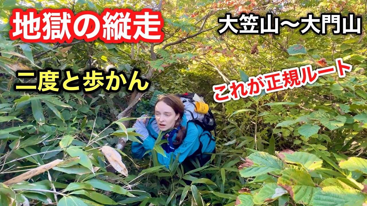 【地獄の縦走】二度とはゴメンだ！真の絶望を味わった、大笠山〜大門山縦走