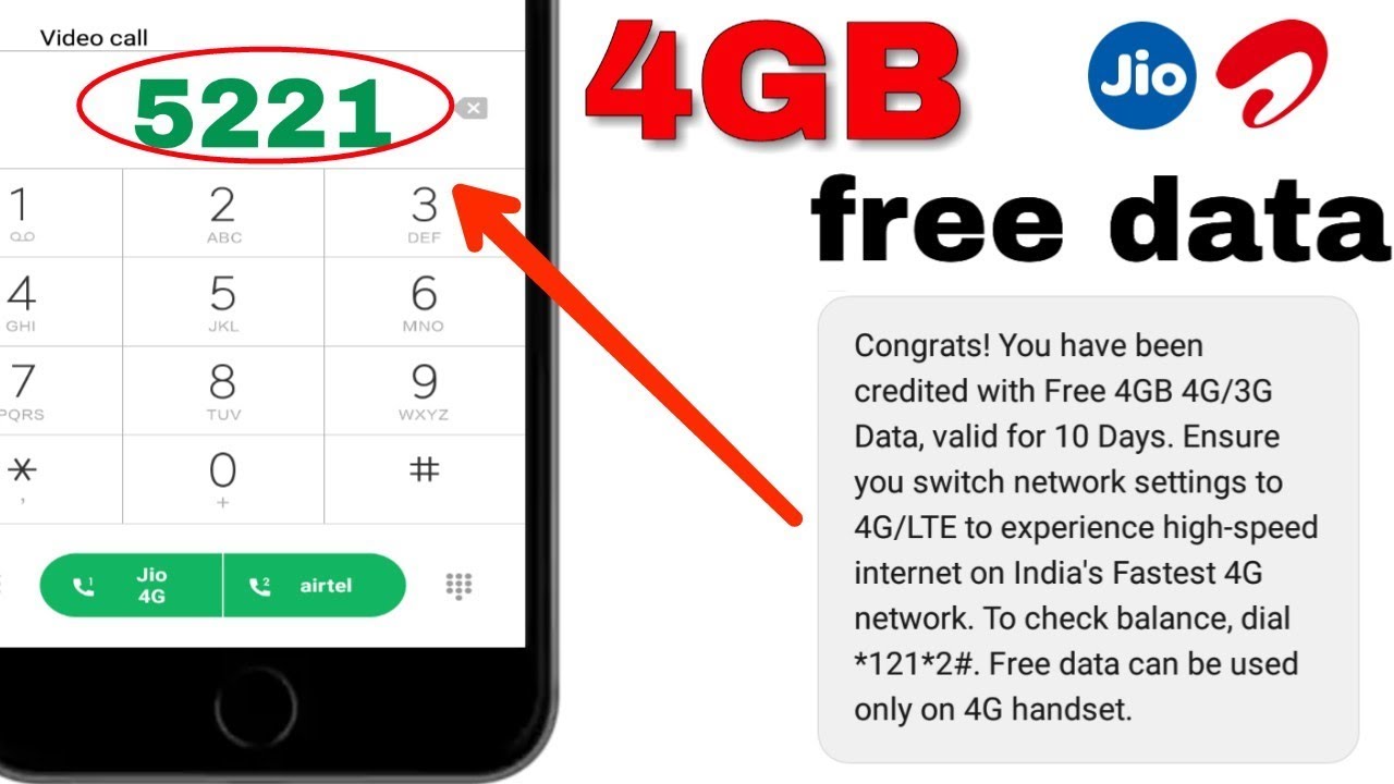 4gb free data for all Airtel user dialling a number