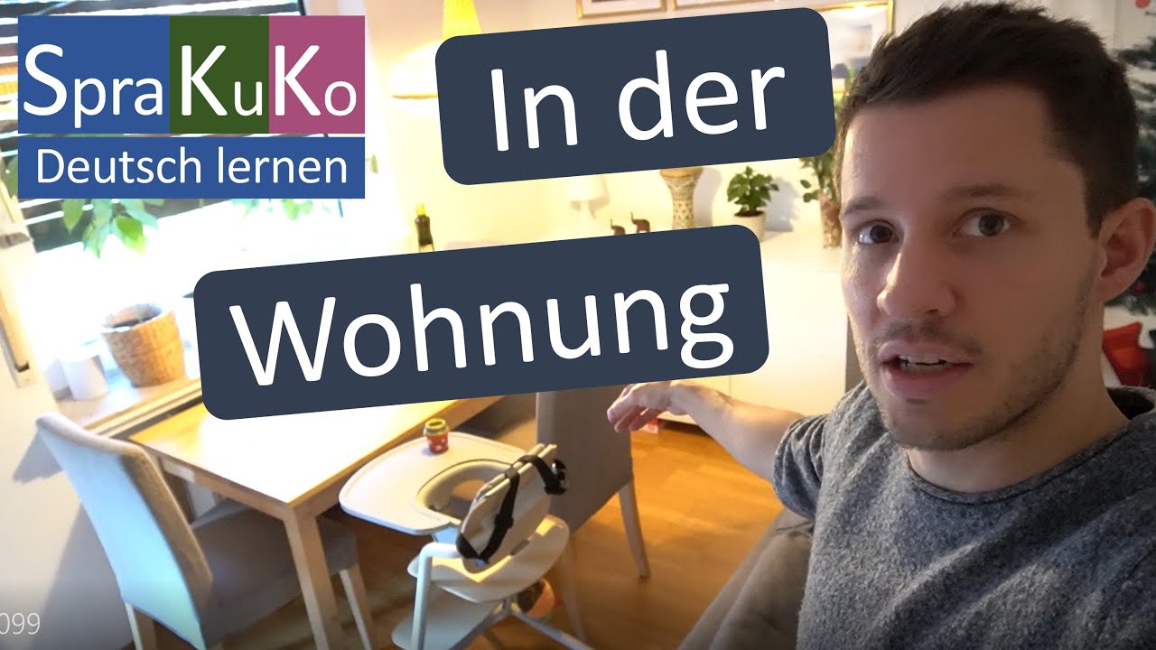Deutsch lernen - In der Wohnung - Wortschatz M&ouml;bel / Einrichtungsgegenst&auml;nde