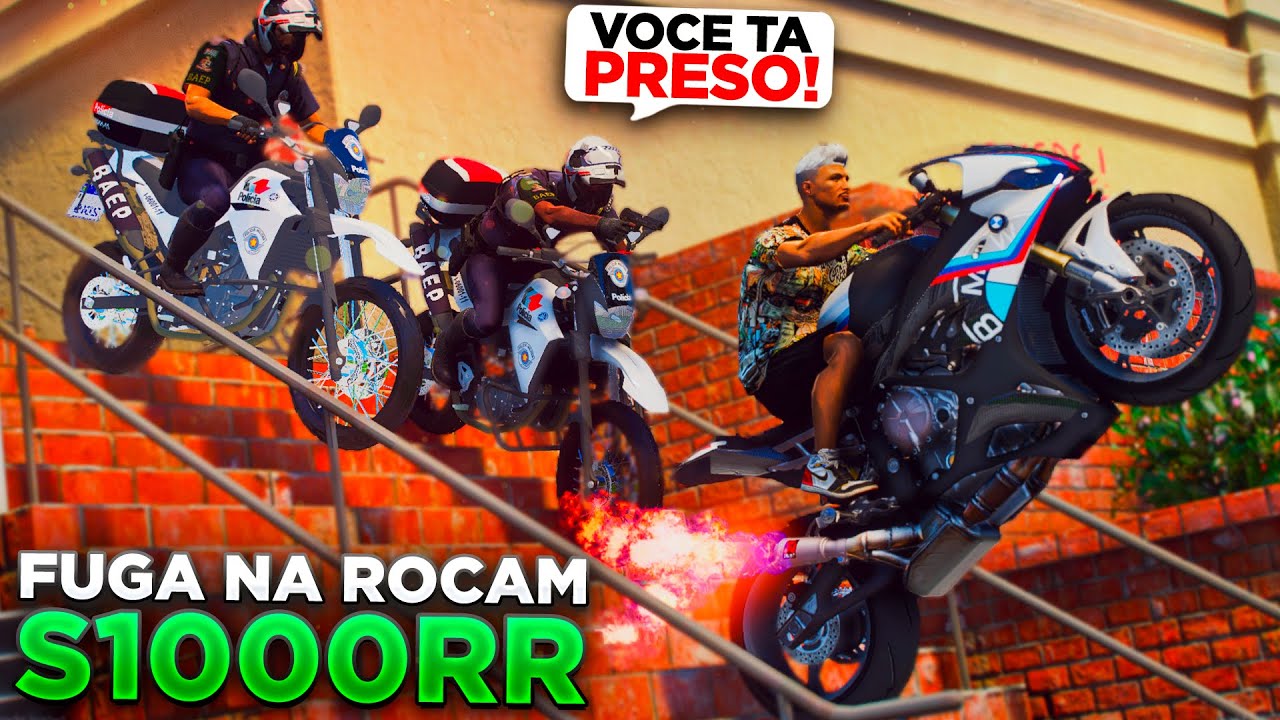 GTA V: VIDA REAL | PASSEI DOS LIMITES!!😰 METI O LOKO NESSA FUGA CONTRA OS ROCAM DA CIDADE! |#35