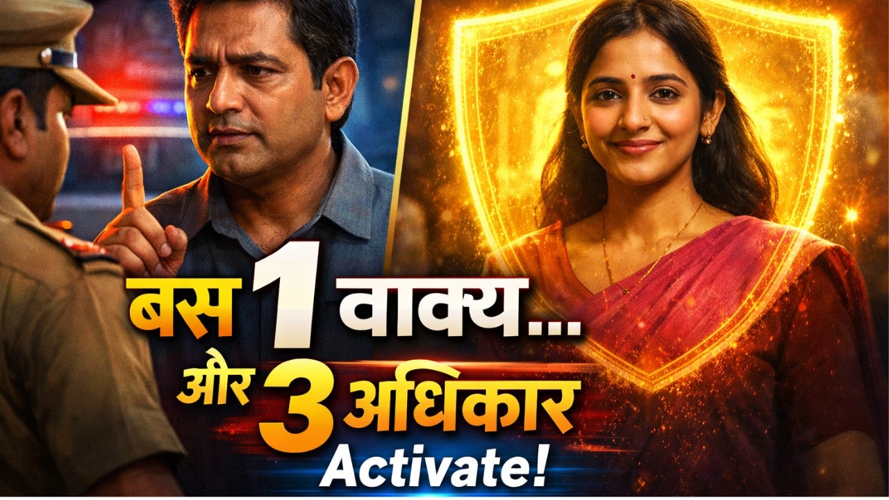 पुलिस आए तो ये 1 वाक्य बोलें! 3 अधिकार तुरंत Activate | Legal Rights India