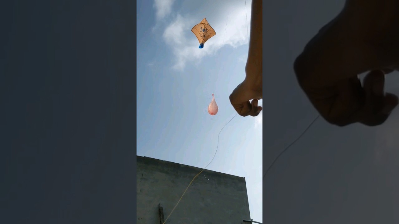 Big Kite (Patang) Fly With Balloon Challenge ||Guddi