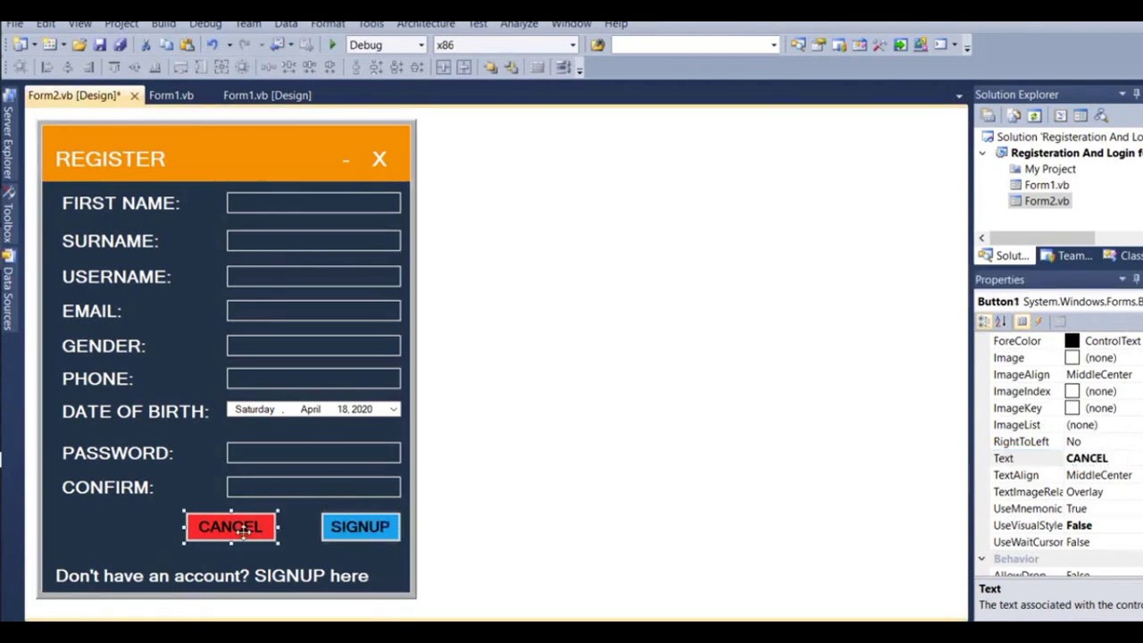 How to create Login and Registration Form in Visual Basic | vb.net | IN Technical