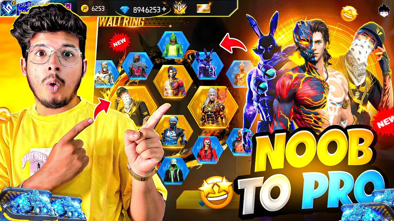 Free Fire I Got All New Guns Skins And Emotes In New Luck Royale😍 -9999Diamonds -Garena Free Fire