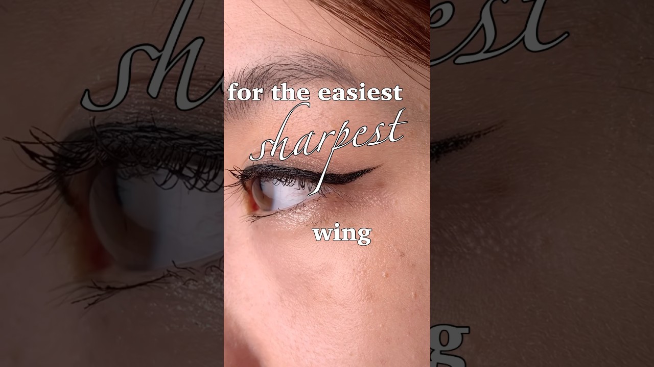 Perfect wing liner HACK ⚠️ | #kbeauty #eyeliner #eyelinerhacks #makeuphacks