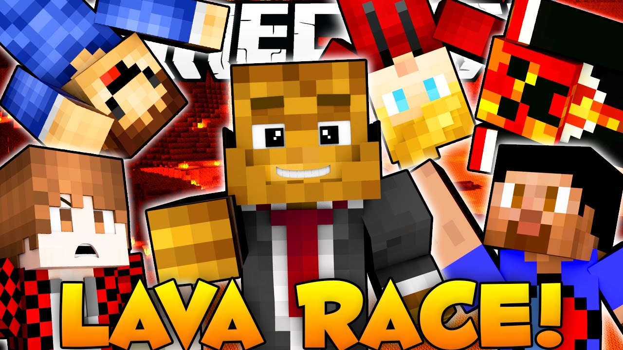 Minecraft 3vs3 LAVA RACE w/ The Pack | JeromeASF