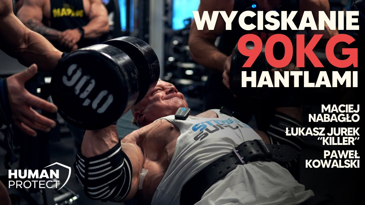 Wyciskanie 90KG Hantlami | Maciej Nabagło & Łukasz Jurek 
