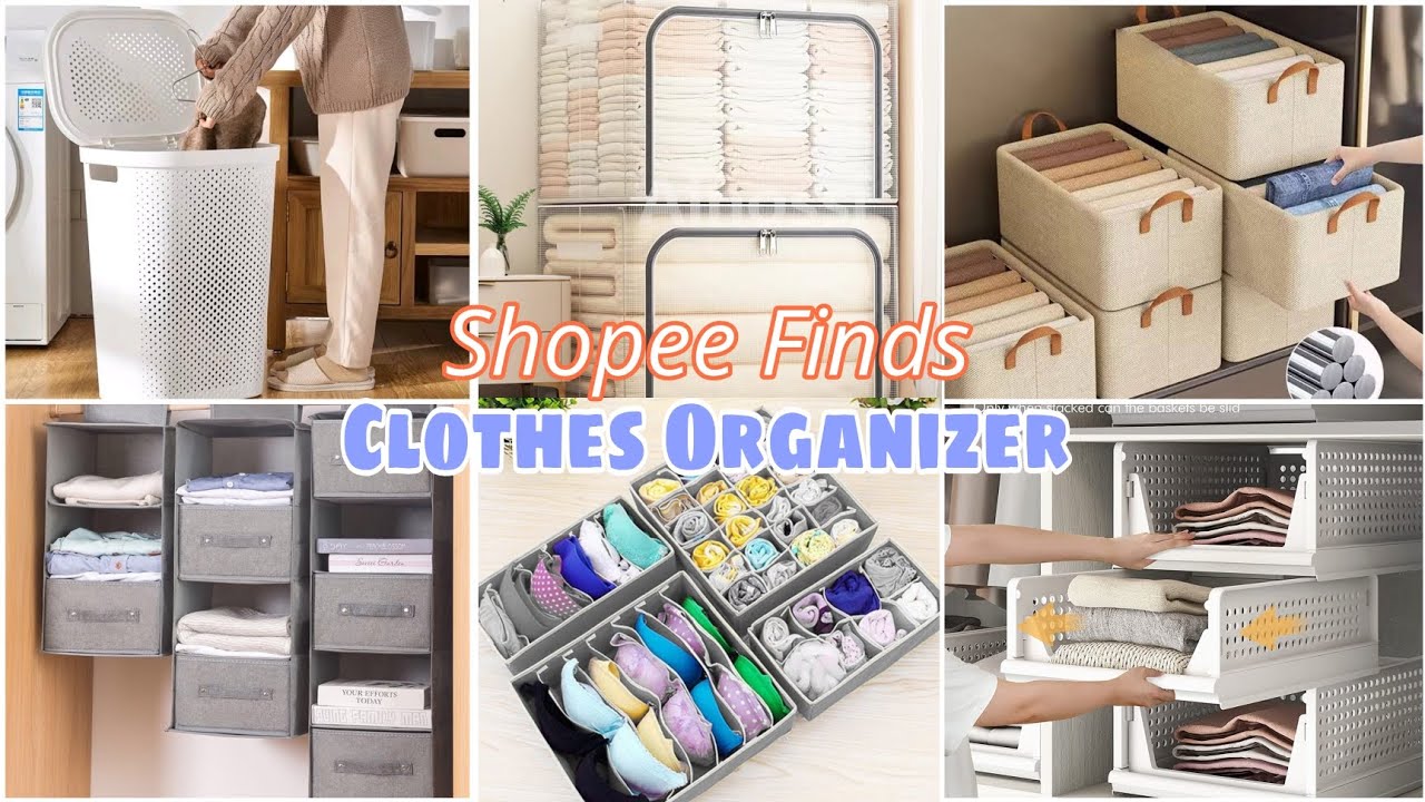 Shopee Finds🛒 Must-Have | Clothes Organizer | closet drawer, storage boxes, socks&bra organizers