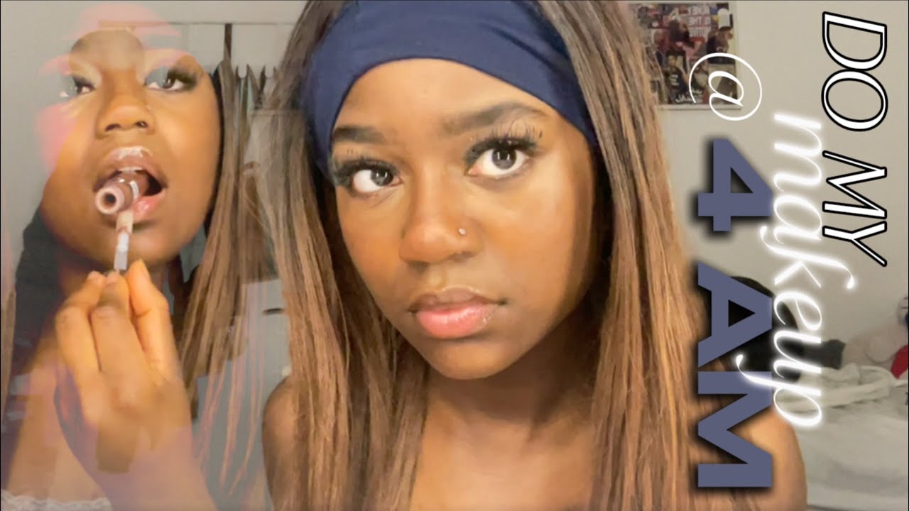 do my MAKEUP w/ me @ 4AM | soft glam, natural, semi tutorial !