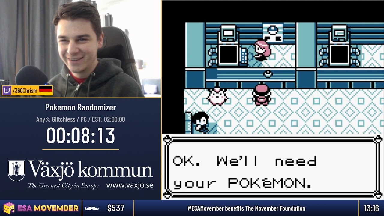 #ESAMovember Speedruns - Pokemon Randomizer [Any% Glitchless] by 360Chrism