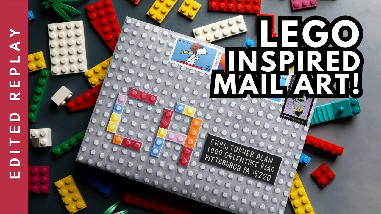 🔴 EDITED REPLAY - LEGO Inspired Envelope! Custom Mail Art,  @LEGO