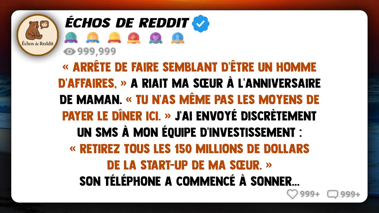 Ma sœur s'est moquée de mon 