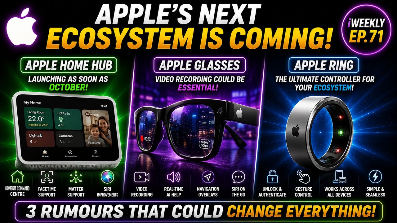 Будущая экосистема Apple уже близко! 🤯 Home Hub, Apple Glasses и Apple Ring | iWeekly эп. 71