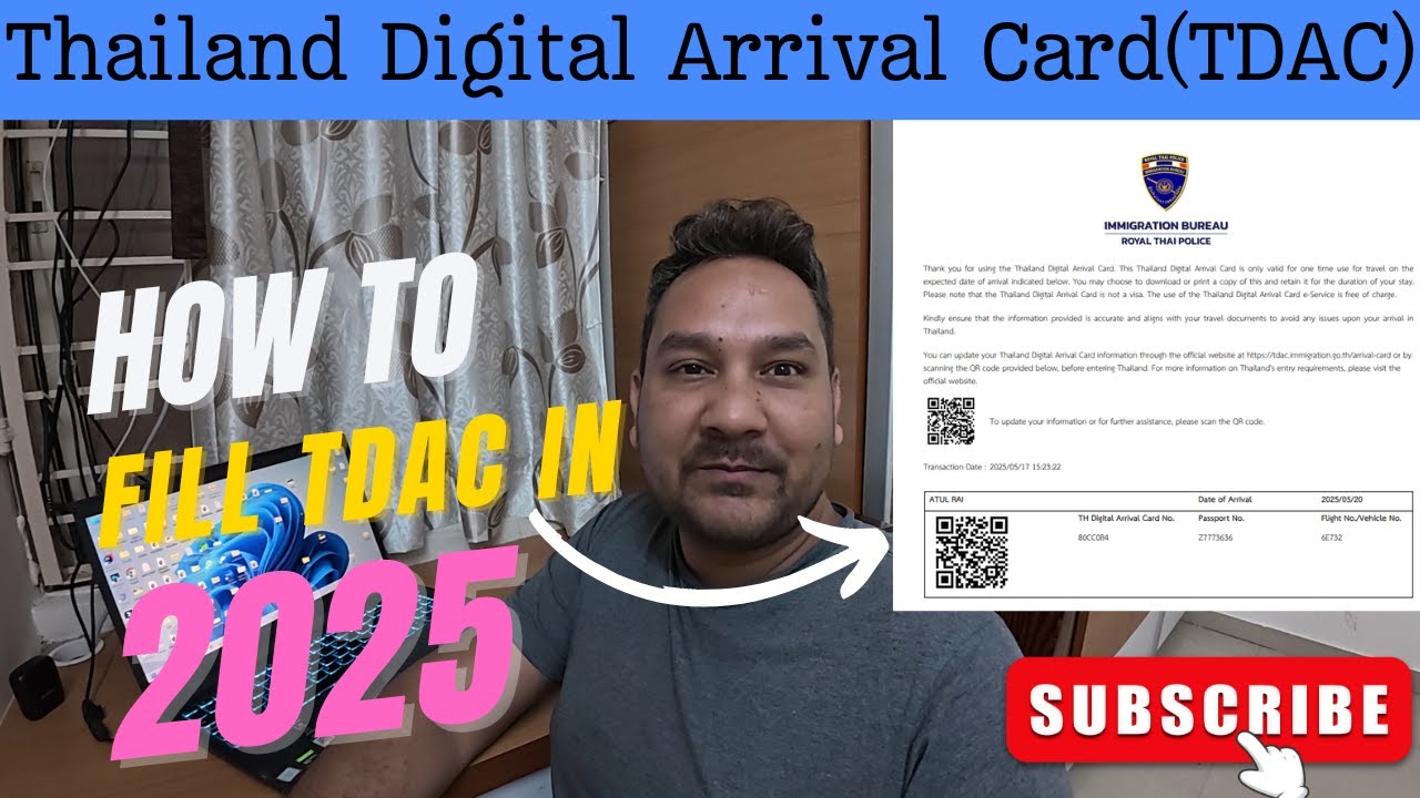 Thailand Digital Arrival Card (TDAC) 2025: Step-by-Step Filling Guide | New Immigration Process