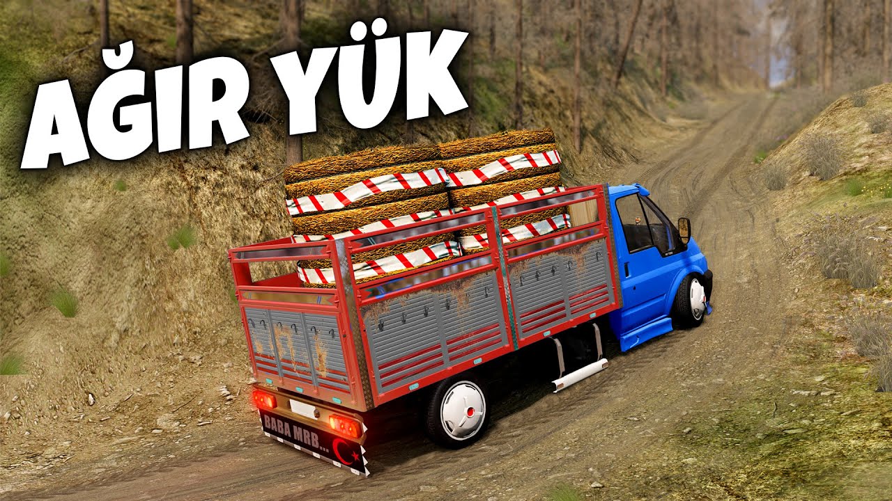 ÇİNGEN KASA Transit İLE KÖY YOLLARINA DALDIM - AĞIR YÜK // BeamNG.drive // Diy steering wheel set