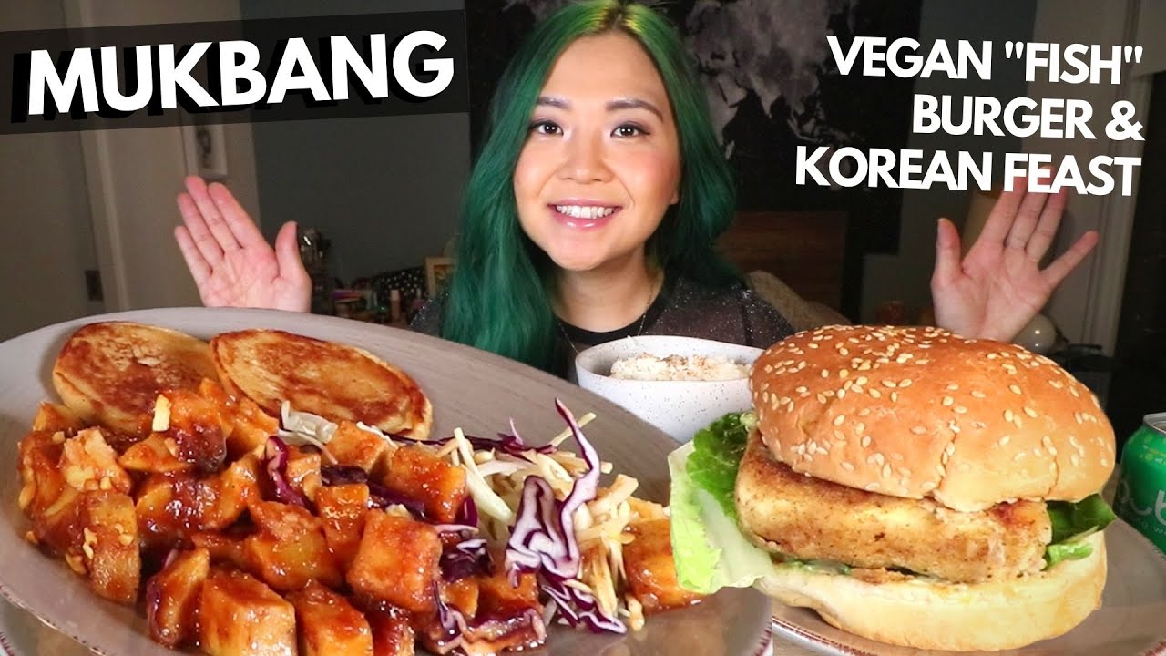 БЕЗ РЫБНОГО БУРГЕРА И ВЕГАНСКОГО КОРЕЙСКОГО ЗАЛА!!! Веганский мукбанг // Munching Mondays, выпуск 82