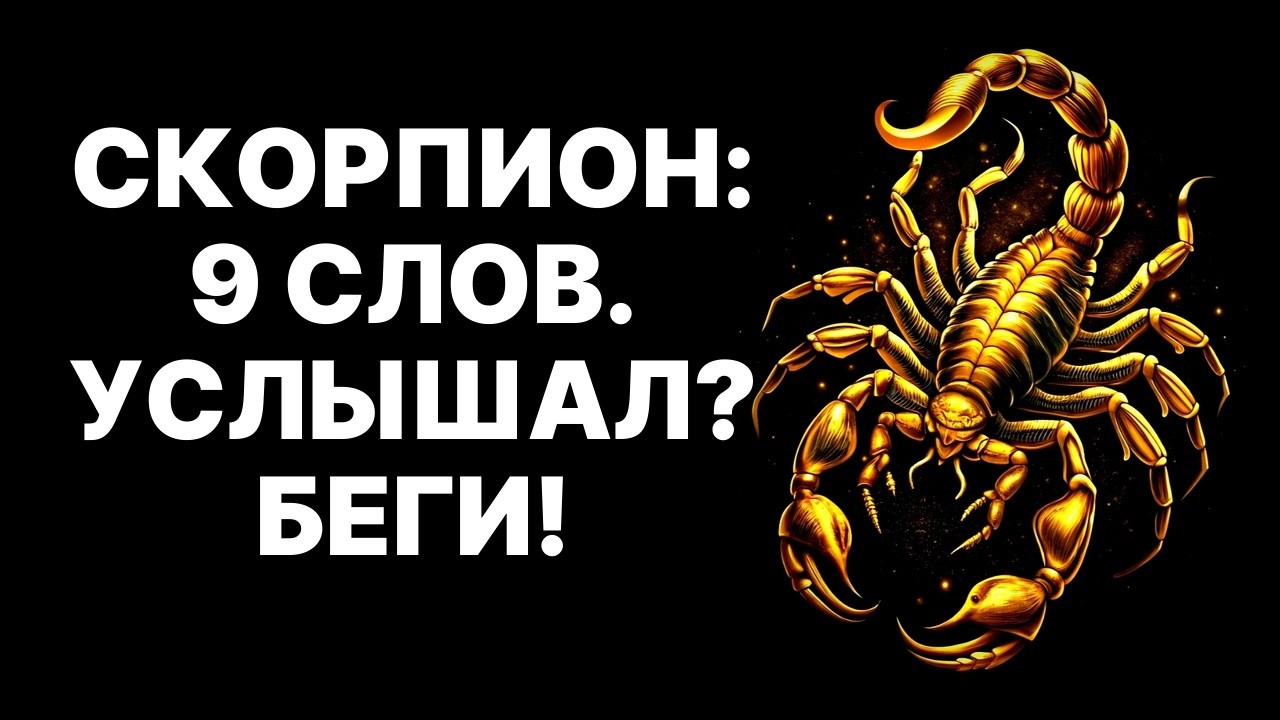 😨🦂ЕСЛИ СКОРПИОН ГОВОРИТ ЭТО — БЕГИТЕ❗ Услышал ЭТИ 9 СЛОВ? 😱БЕГИ! 🔴Это изменит твою жизнь❗