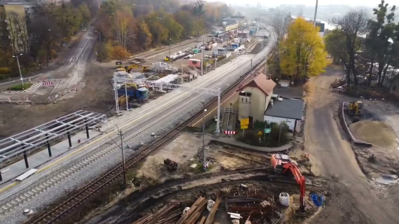Przebudowa drogowo-kolejowa w Łabędach.