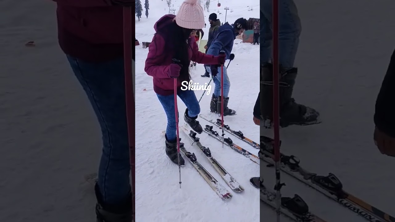 Yeh Haseen Vadiyan #gulmarg #travelvlog #dailyvlog #shorts #snow #skiing #snowbike #sledging