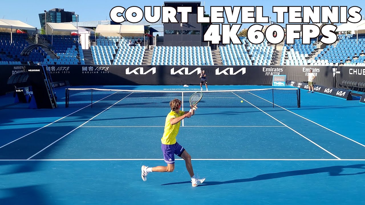 Alexander Zverev Court Level Practice + Slow Motion | 2022 (4K 60FPS)