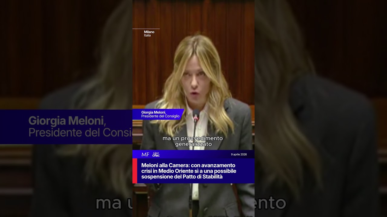 Meloni: Possible suspension of the Stability Pact