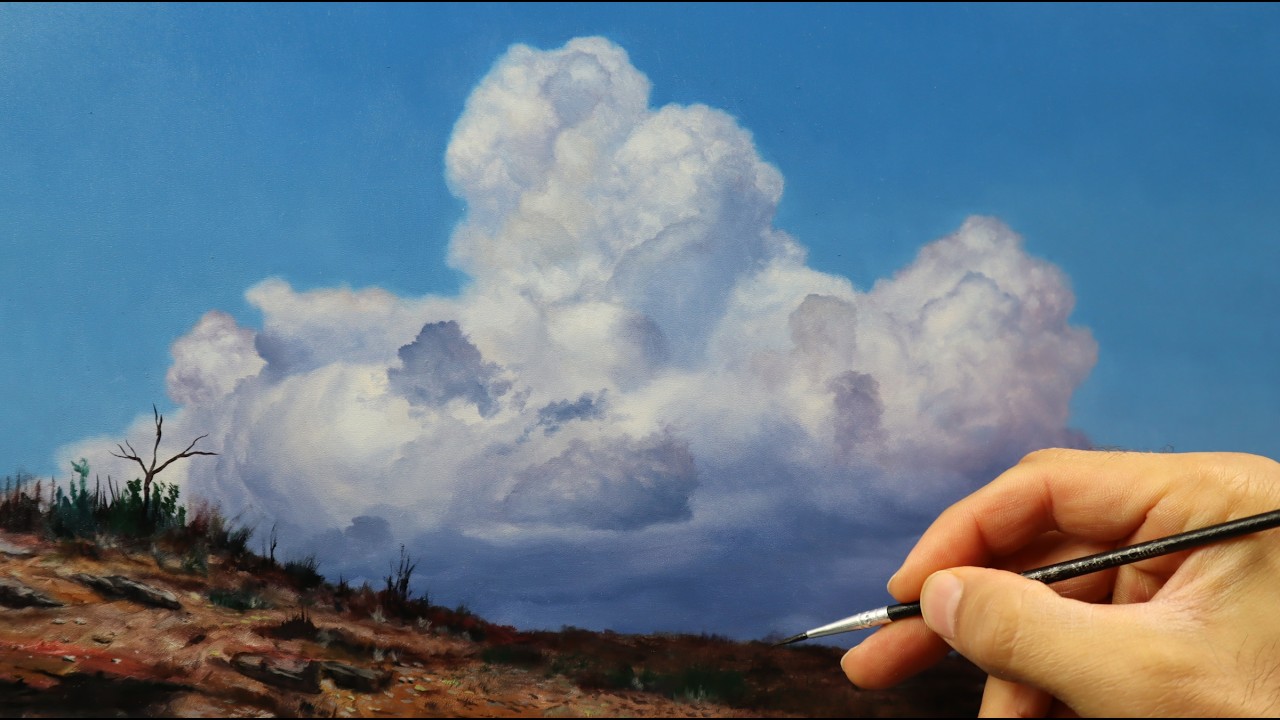 How to paint clouds - Painting an Arizona Sky