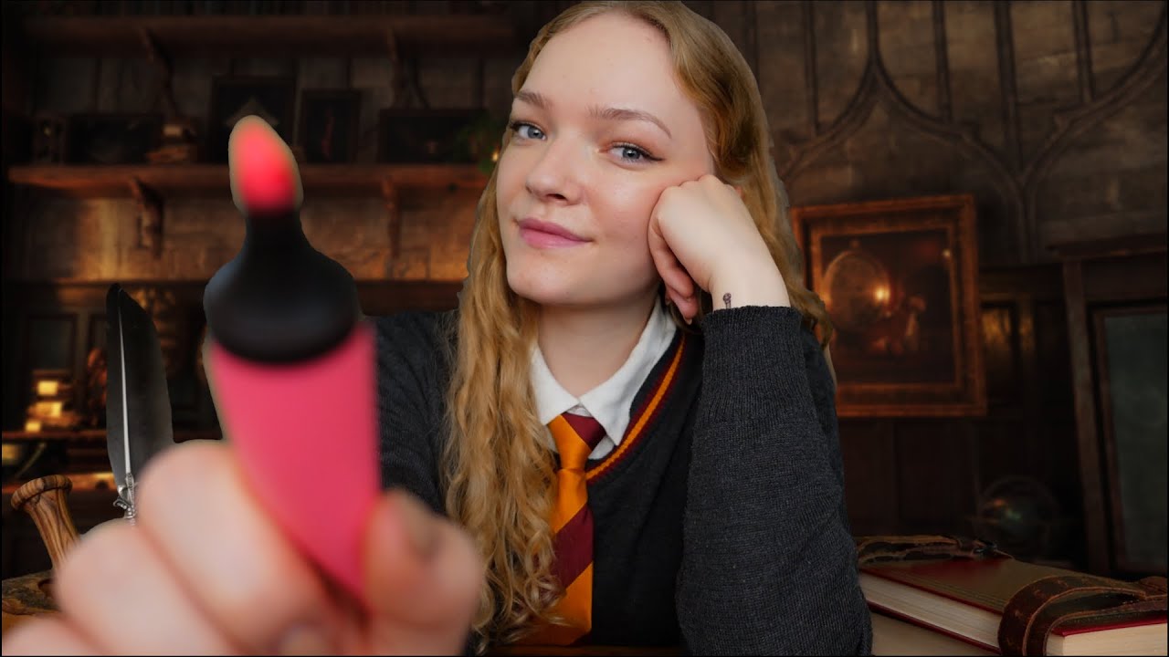 ASMR 🧙 Bored Hogwarts student draws on your face while you sleep