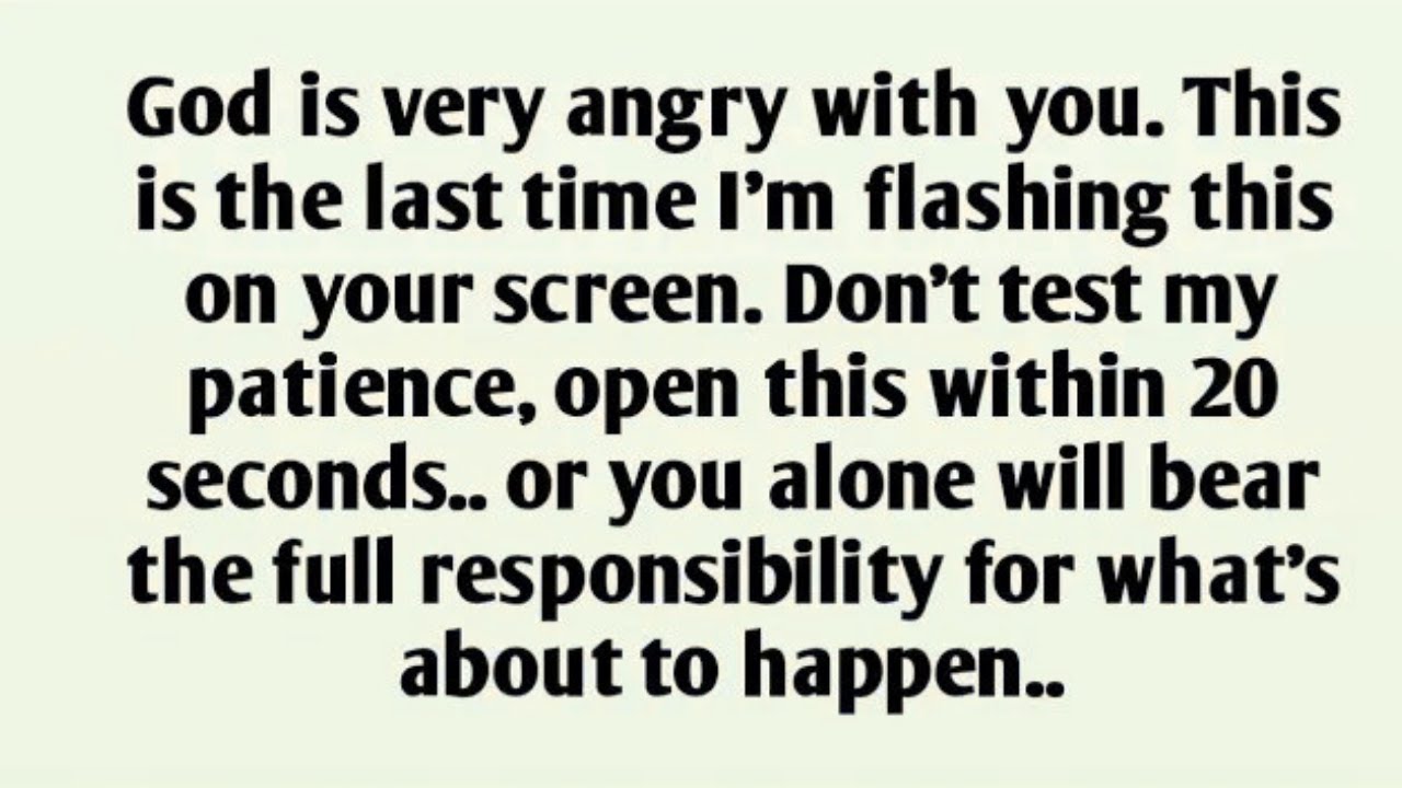📃Archangel Michael is very angry with you. This is the last time I'm flashing this on your screen