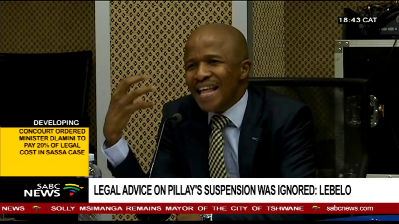 Luther Lebelo testifies at the SARS inquiry