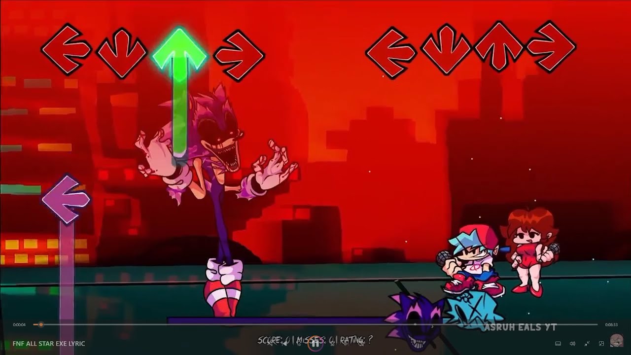 FNF SONIC.EXE ALL STAR WITH LYRICS