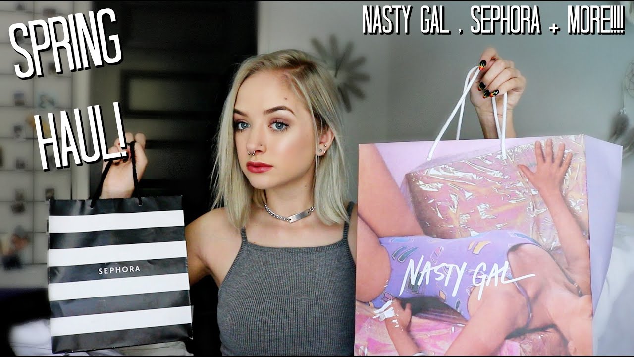 SPRING HAUL: Sephora, Urban Outfitters, Nasty Gal, Brandy Melville + More! | Maddi Bragg