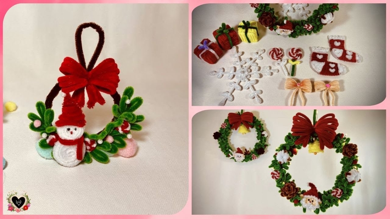 🎄Christmas decorations🎄Collection of 7 ideas for making cute Christmas decorations with Pipe Cleaner