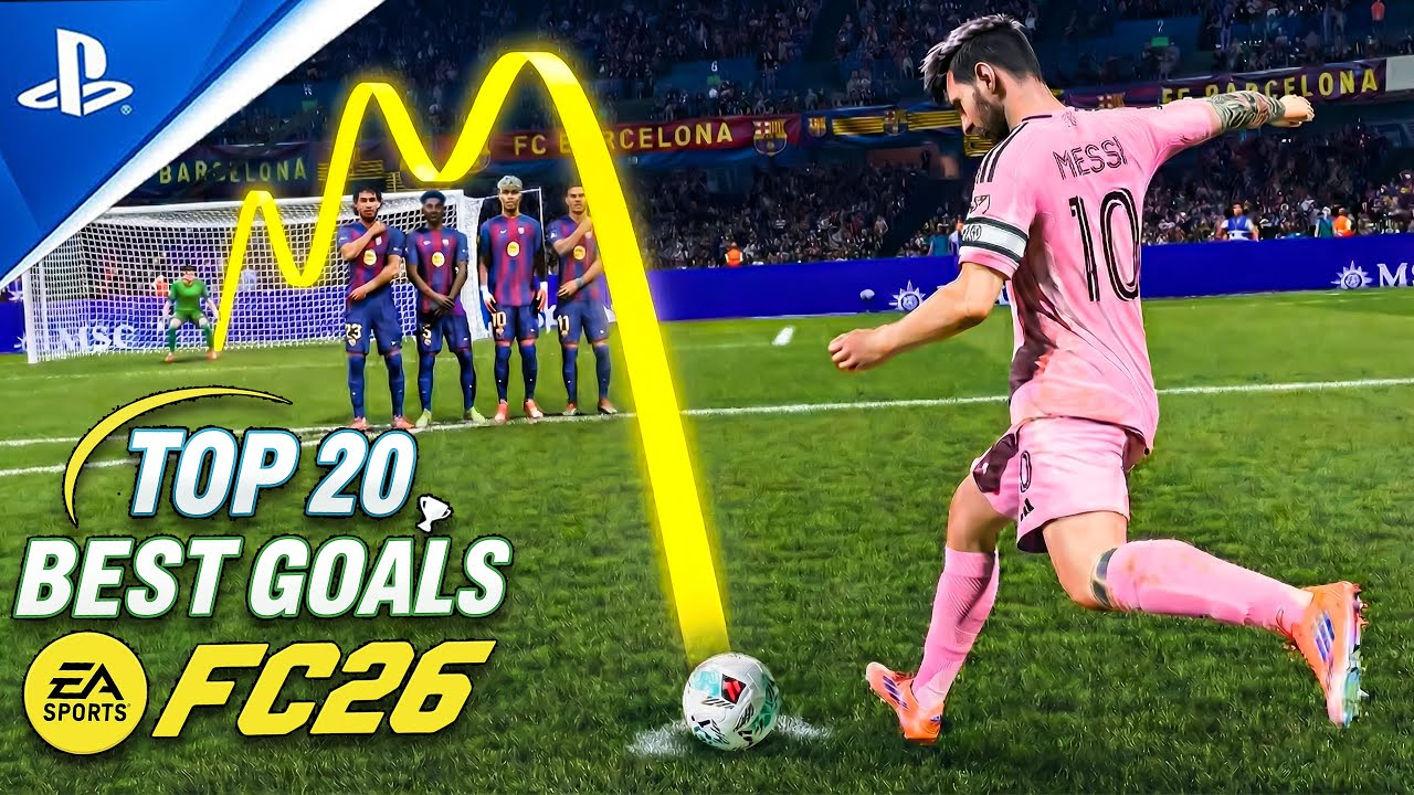 FC 26 GOAT FREE KICK GOALS? 🐐 Top 20 INSANE Finishes | Rabona, Bicycle, Scorpion | PS5 Pro 4K60