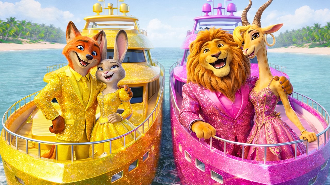 Zootopia Golden Family vs Pink Family in the Battle to Build the Royal Ship | Zootopia 2