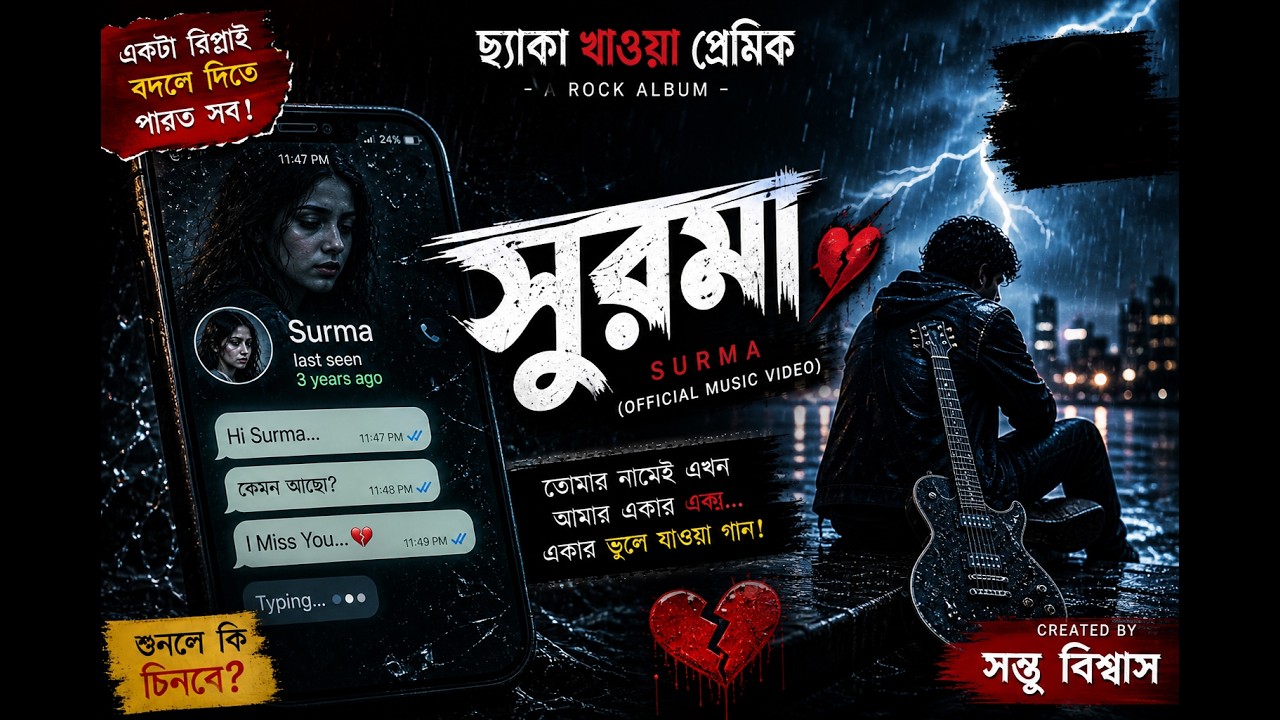 Surama - Waiting__সুরমা - অপেক্ষা || SB | Cheka Khaoa Premik | Valentine Song | AI
