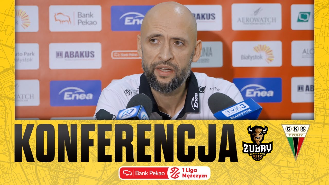 Konferencja po meczu Żubry Abakus Okna Białystok vs. GKS Tychy