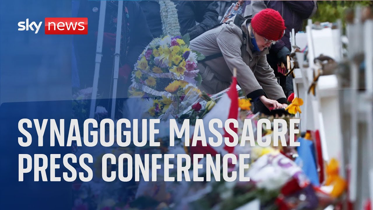 News conference on synagogue massacre gunman Robert Bowers with victim families