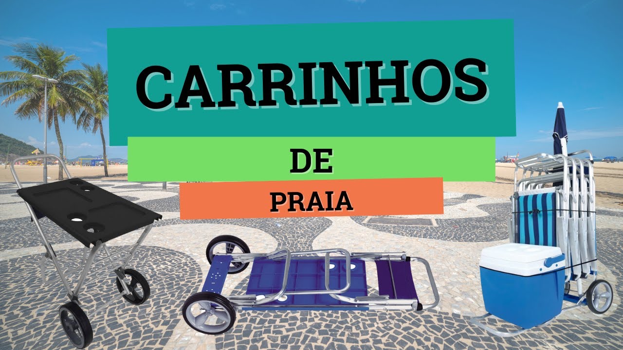 (Black Friday 2023) -  Carrinhos De Praia Que Vira Mesa Em Alumínio🏖️
