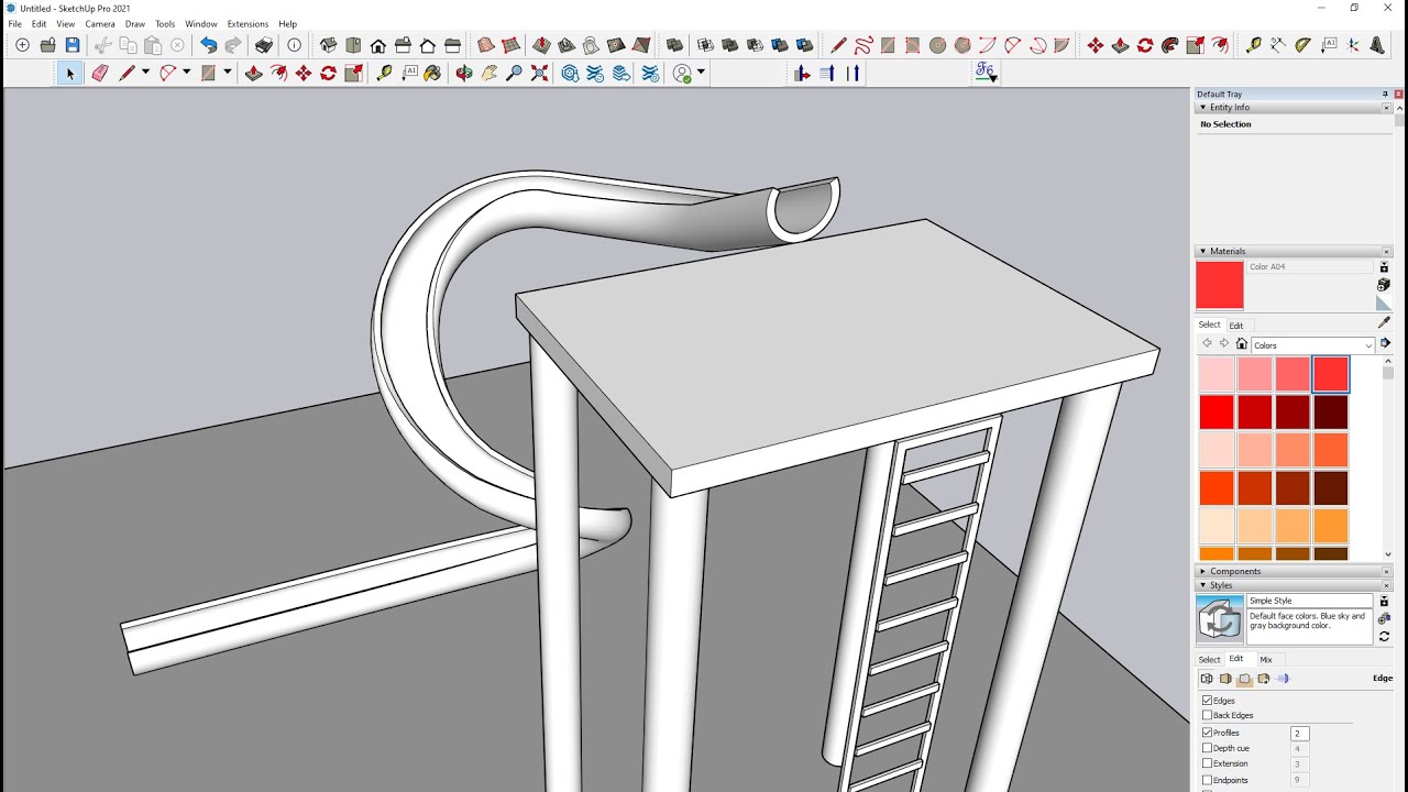 Sketchup 3D Playground Slides