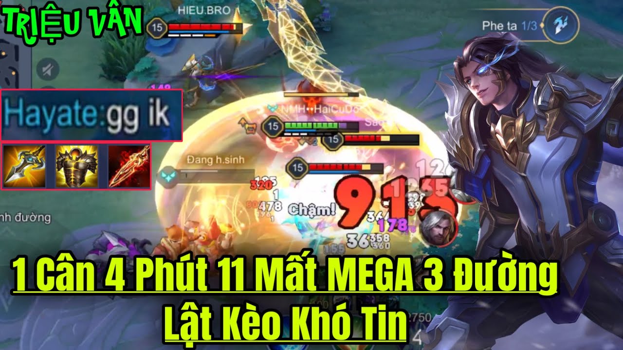 20 Phút Lật Kèo Khó Tin TRIỆU VÂN 1 Cân 4 Lật Kèo Dù Mất 3 Đường MEGA Ở Phút 11