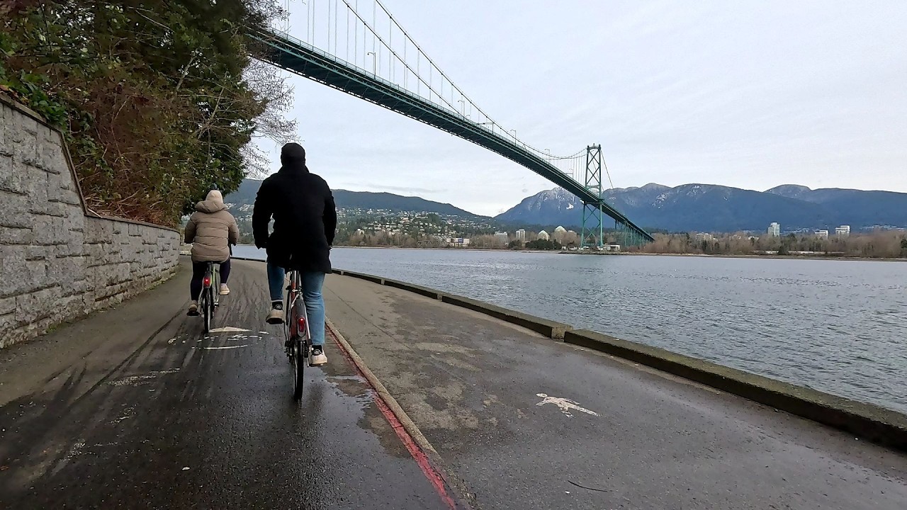 VANCOUVER BC CANADA - SUPER BIKE RIDE to STANLEY PARK from EAST VAN & CHOPIN BEETHOVEN MOZART BGM