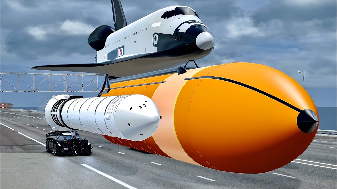 Koenigsegg Godzilla Dragster vs NASA Space Shuttle - Drag Race 20 KM
