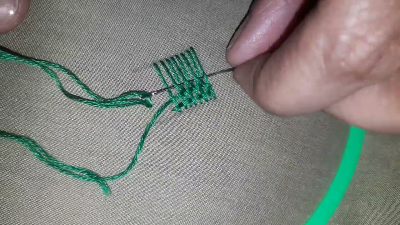 Embroidery pattern // Weave stitch // #embroidery #stitch #pattern