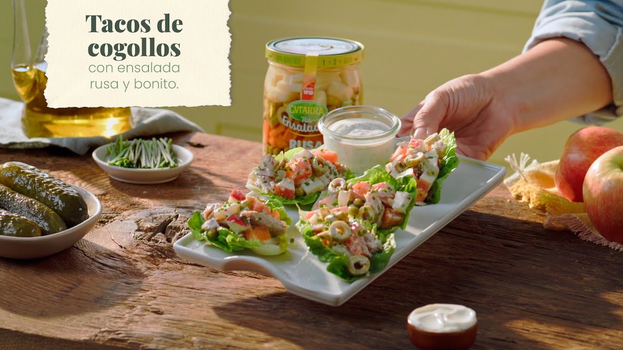 🥬 Tacos de cogollos con ensalada rusa y bonito 🥬