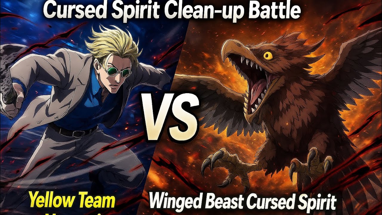 Cursed Spirit Clean-up Battle | Yellow Team | Nanami | Winged Beast Cursed Spirit 10/10 !!