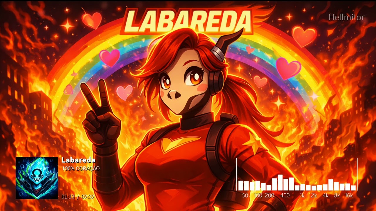 100% CORAÇÃO-LABAREDA